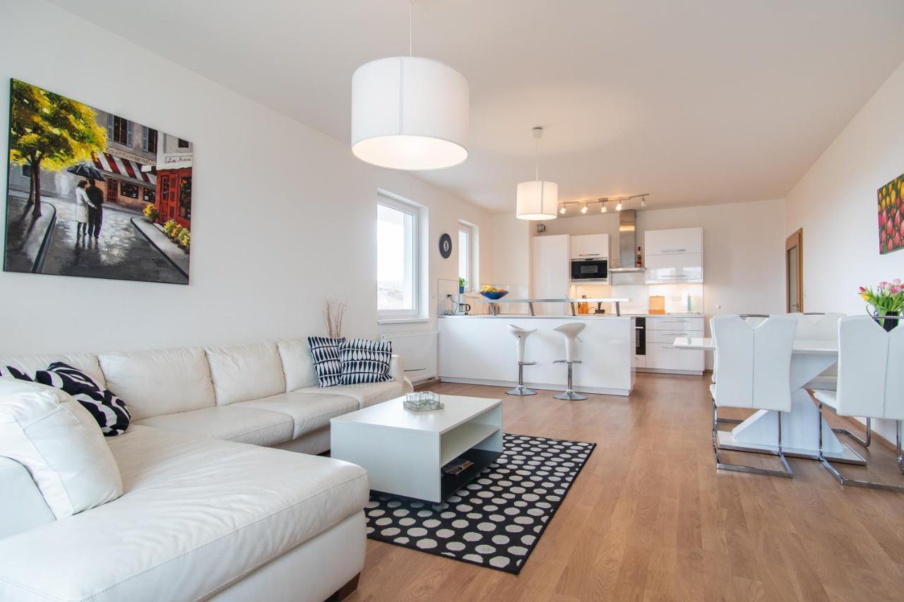 Prostorny 3 Pokojovy Apartman S Dvema Terasami Prága Kültér fotó